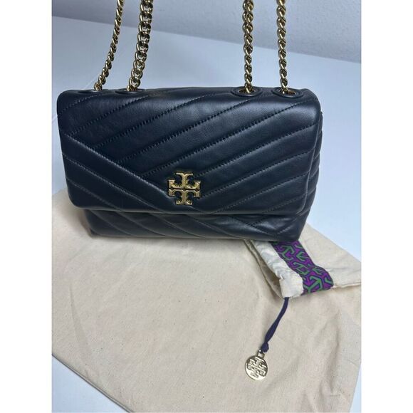 NWOT TORY BURCH KIRA SMALL CHEVRON BAG IN BLACK - Picture 13 of 16